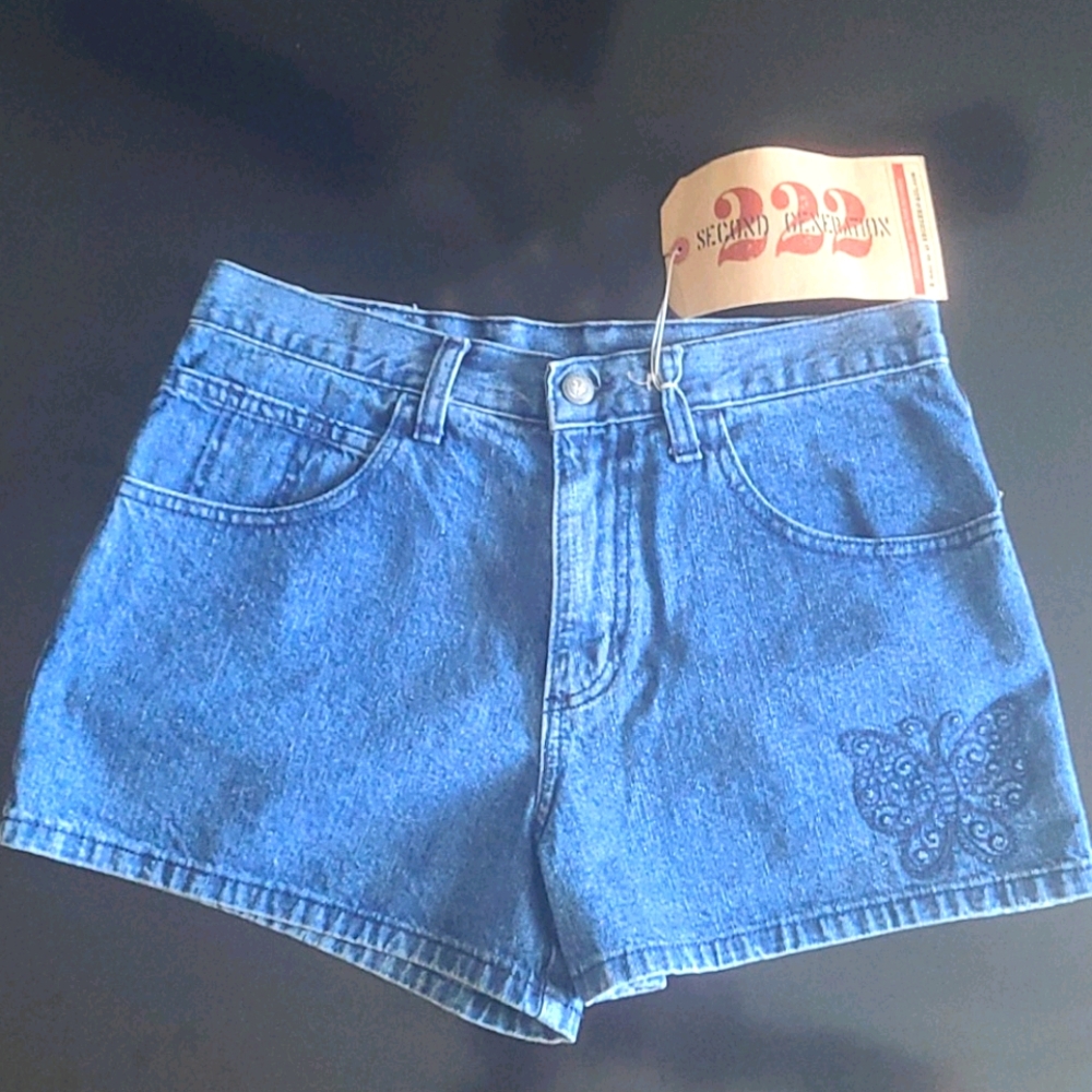 SECOND GENERATION DENIM SHORTS BUTTERFLIE DETAIL 9